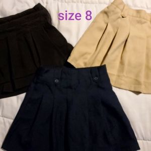 Girls school uniform skorts